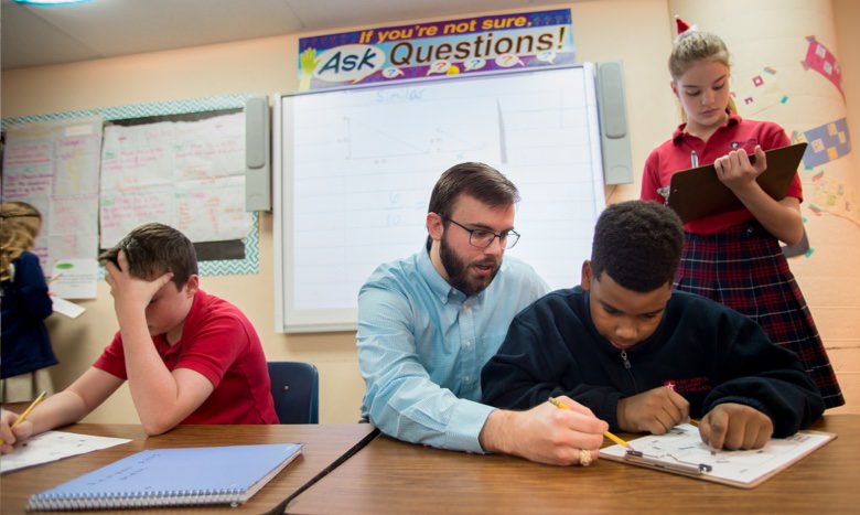 teacher and students