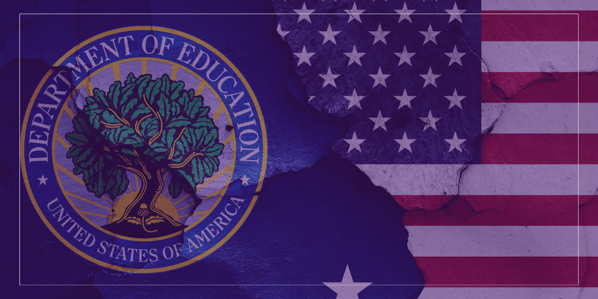 Department of Education logo and American flag
