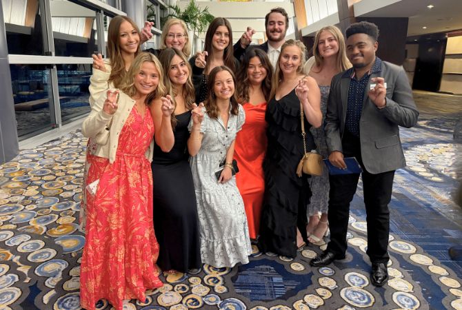TCU 2025 Warren Fellows at the LBJ Moral Courage Award Dinner