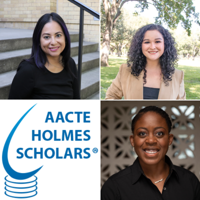 Headshots of Naomi Alanis (top left), Jessie Farris (top right), Nicole Masole (bottom left) 