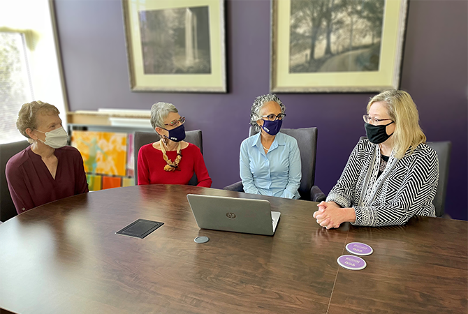 (L-R) Sue Anderson, Molly Weinburgh, Miriam Ezzani, and Jan Lacina