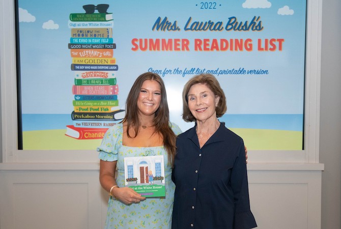 Gigi McBride and Laura Bush